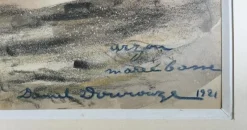 New Pamono Daniel Dourouze, Arzon at Low Tide, 1921, Watercolour and Charcoal