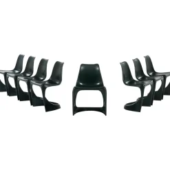 Hot Pamono Danish A-Line 290 Dining or Outdoor Chairs by Steen Ostergaard for Cado, 1966, Set of 8
