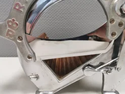 Pamono Danish Bread Cutter in Chrome and Mahogany from Raadvad, 1960s><noscript><img width=