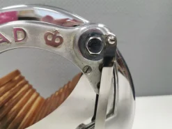 Pamono Danish Bread Cutter in Chrome and Mahogany from Raadvad, 1960s><noscript><img width=