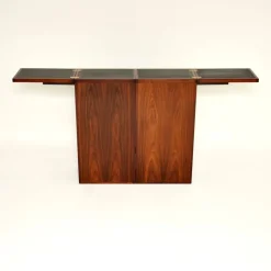 Pamono Danish Captain's Bar attributed to Reno Wahl Iversen for Dyrlund, 1960s><noscript><img width=