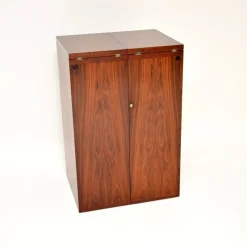 Pamono Danish Captain's Bar attributed to Reno Wahl Iversen for Dyrlund, 1960s><noscript><img width=