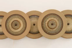 Hot Pamono Danish Ceramic Five Disc Wall Lamp from Søholm, 1970s