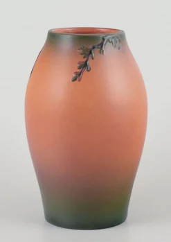 Clearance Pamono Danish Ceramic Vase with Motif of Bird on Branch from Axel Salto, 1930s
