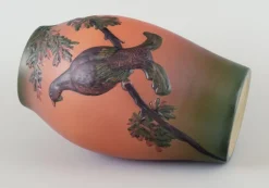 Clearance Pamono Danish Ceramic Vase with Motif of Bird on Branch from Axel Salto, 1930s