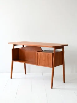 Pamono Danish Desk by Gunnar Nielsen for Tibergaard, 1960s><noscript><img width=