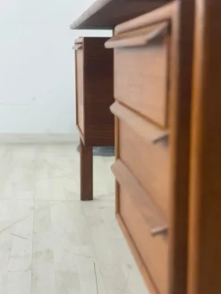Pamono Danish Desk in Teak by Hennig Kjaernulf><noscript><img width=