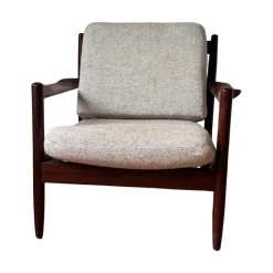 Pamono Danish Easy Chairs and Sofa in Rosewood by Grete Jalk for France & Son 1960s, Set of 3><noscript><img width=