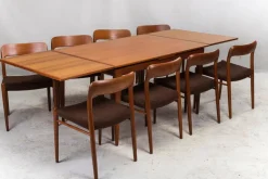 Discount Pamono Danish Extendable Teak No. 254 Dining Table by Niels Otto Møller for J.L. Møllers, 1960s