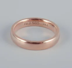 Pamono Danish Goldsmith 14-Karat Gold Alliance Ring, 1960s><noscript><img width=