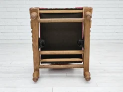 Pamono Danish Highback Rocking Chair in Wool & Oak, 1970s><noscript><img width=