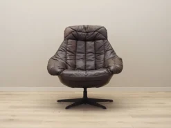 Pamono Danish Leather Swivel Armchair by H.W. Klein for Bramin, 1960s> Office Chairs