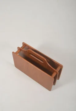 Pamono Danish Magazine Holder in Teak, 1970s><noscript><img width=