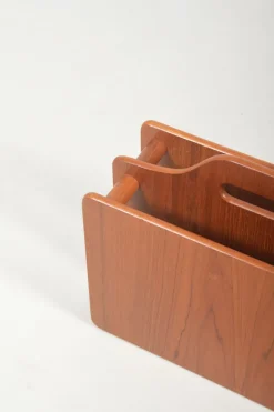 Pamono Danish Magazine Holder in Teak, 1970s><noscript><img width=