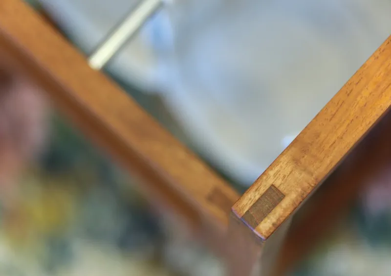 Clearance Pamono Danish Magazine Rack Teak in Linen by Henning Wind Hansen for Sika Møbler, 1960s