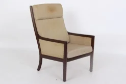 Hot Pamono Danish Mahogany Armchair by Ole Wanscher for Poul Jeppesens Møbelfabrik, 1960s