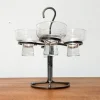 Sale Pamono Danish Metal and Glass Candleholder, 1960s