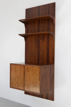 Pamono Danish Modern 1-Bay Walnut Modular Wall Unit by Poul Cadovius for Cado, 1960s