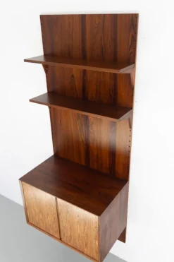 Pamono Danish Modern 1-Bay Walnut Modular Wall Unit by Poul Cadovius for Cado, 1960s
