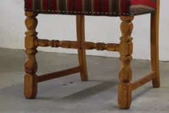 Pamono Danish Modern Brualist Oak Dining Chairs by Henning Kjærnulf, 1960s, Set of 6><noscript><img width=