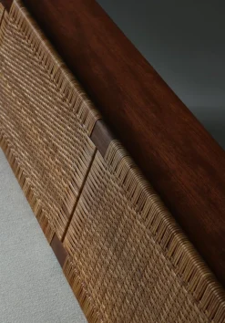 Pamono Danish Modern GE7 Daybed in Teak and Rattan attributed to Hans J. Wegner for Getama, 1950s><noscript><img width=