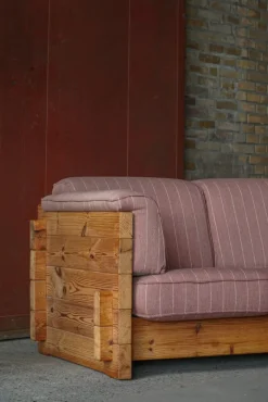 Pamono Danish Modern 3-Seater Sofa in Pomeranian Pine and Wool by Christian IV, 1970s><noscript><img width=
