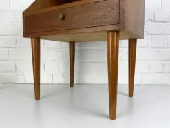 Pamono Danish Nightstand with Shelf and Drawer in Teak, 1960s><noscript><img width=