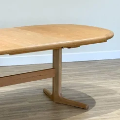 Pamono Danish Oak Dining Table by Laurits M Larsen, 1960s><noscript><img width=