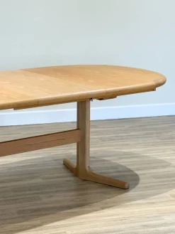 Pamono Danish Oak Dining Table by Laurits M. Larsen, 1960s><noscript><img width=