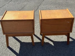 Best Pamono Danish Oak Nightstands, 1940s, Set of 2