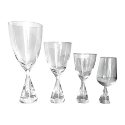 Pamono Danish Princess Design Glasses by Bent Severin for Holmegaard, 1958, Set of 33> Glassware