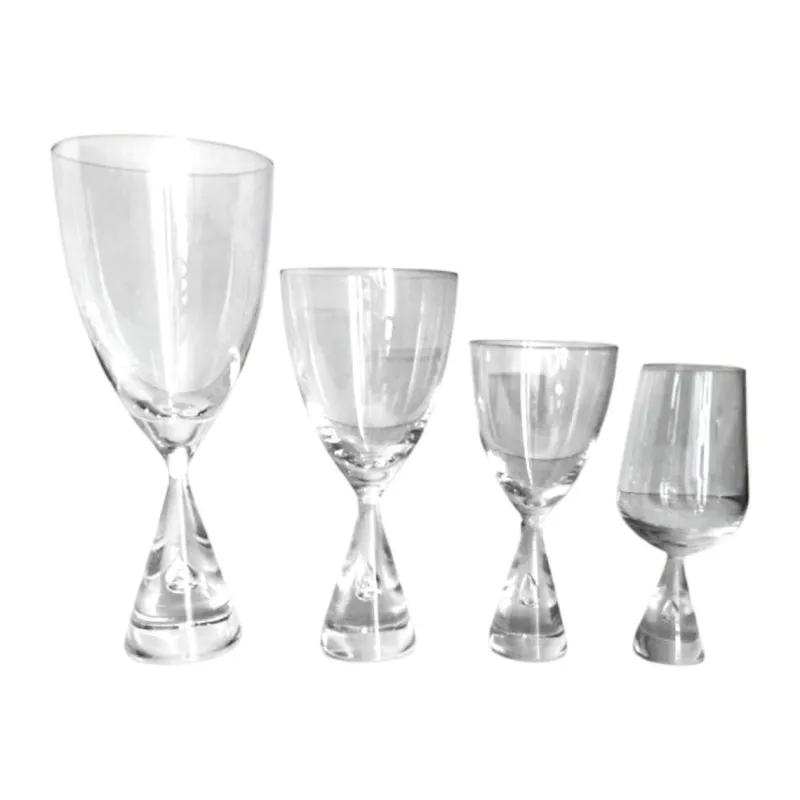 Pamono Danish Princess Design Glasses by Bent Severin for Holmegaard, 1958, Set of 33> Glassware