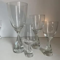Pamono Danish Princess Design Glasses by Bent Severin for Holmegaard, 1958, Set of 33> Glassware