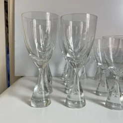 Pamono Danish Princess Design Glasses by Bent Severin for Holmegaard, 1958, Set of 33><noscript><img width=