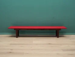 Hot Pamono Danish Red Eco Leather Bench, 1990s