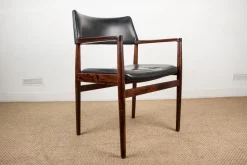 Outlet Pamono Danish Rosewood and Leather Desk Chair by Erik Worts for Soro Stolefabrik, 1960s