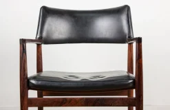 Outlet Pamono Danish Rosewood and Leather Desk Chair by Erik Worts for Soro Stolefabrik, 1960s