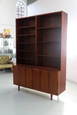 Sale Pamono Danish Rosewood Bookcase with Sideboard by Carlo Jensen for Hundevad, 1960s