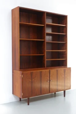 Pamono Danish Rosewood Bookcase with Sideboard by Carlo Jensen for Hundevad, 1960s><noscript><img width=