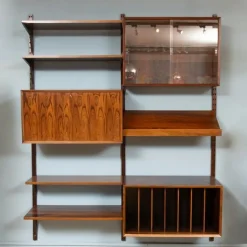 Pamono Danish Royal System Two-Bay Wall System in Rosewood by Poul Cadovius> Shelves & Wall Units