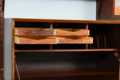 Pamono Danish Royal System Two-Bay Wall System in Rosewood by Poul Cadovius><noscript><img width=