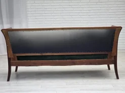 Best Pamono Danish 3-Seater Sofa in Green/Blue Velour and Ash, 1950s