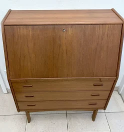 Pamono Danish Secretary in Teak by Bernhard Pedersen & Søn><noscript><img width=