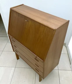 Pamono Danish Secretary in Teak by Bernhard Pedersen & Søn><noscript><img width=
