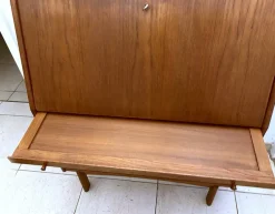 Pamono Danish Secretary in Teak by Bernhard Pedersen & Søn><noscript><img width=