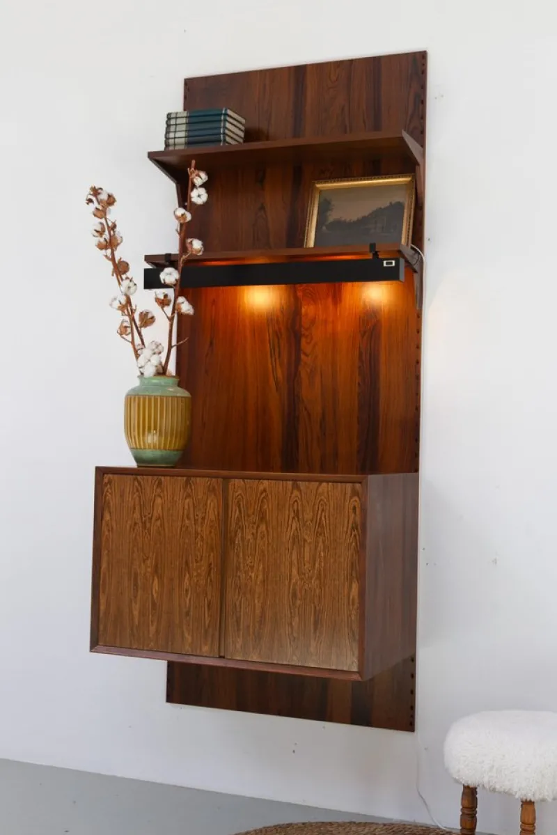 Pamono Danish Shelf Lamp by Poul Cadovius for Cado, 1960s> Wall Lights & Sconces