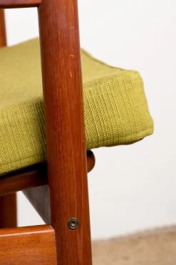 Pamono Danish Teak and Fabric Lounge Chair by Børge Jensen & Sønner for Bernstorffsminde Møbelfabrik A/S, 1960s><noscript><img width=