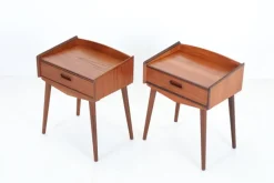 Pamono Danish Teak Bedside Tables by Uhrhøj Møbelfabrik, 1960s, Set of 2><noscript><img width=