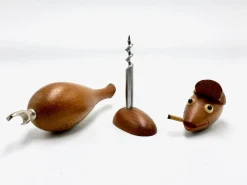 Pamono Danish Teak Bottle Opener & Corkscrew attributed to Hans Bolling, 1960s> Dinnerware Accessories