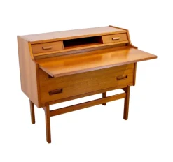 New Pamono Danish Teak Bureau by Arne Wahl Iversen for Vinde Mobelfabrik, 1960s